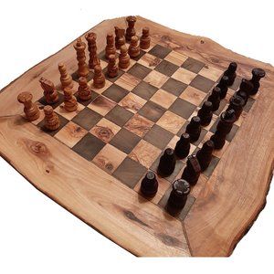 Arte Legno Solid Olive Wood Chess Set Made in Italy